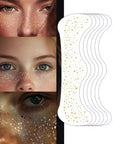 Gold Glitter Faux Freckles Waterproof Sticker