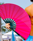 UV Reactive Wave Folding Hand Fan