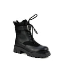 (PRE-ORDER ONLY) TriniBad - Vegan Leather & Mesh Knit Comfy Festival Combat Boots
