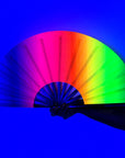 Rainbow Rave Folding Hand Fan