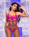 All For Love Tank Top and Boy Shorts Fishnet Set