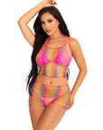 All For Love Tank Top and Boy Shorts Fishnet Set