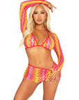Summer Vibe Bra and Boyshorts See Through Cover Up Set