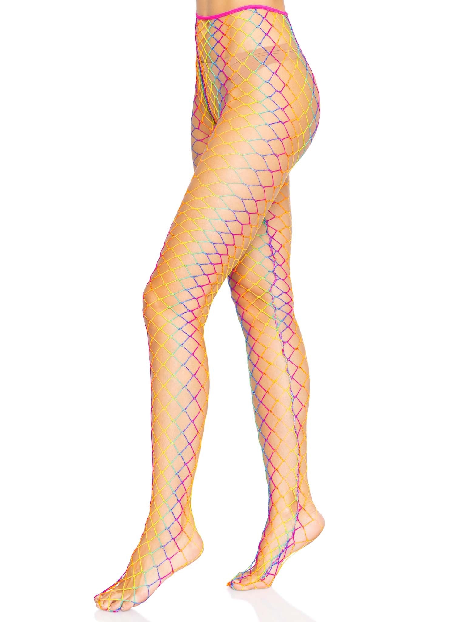Mazie Ombre Rainbow Small Fishnet Tights