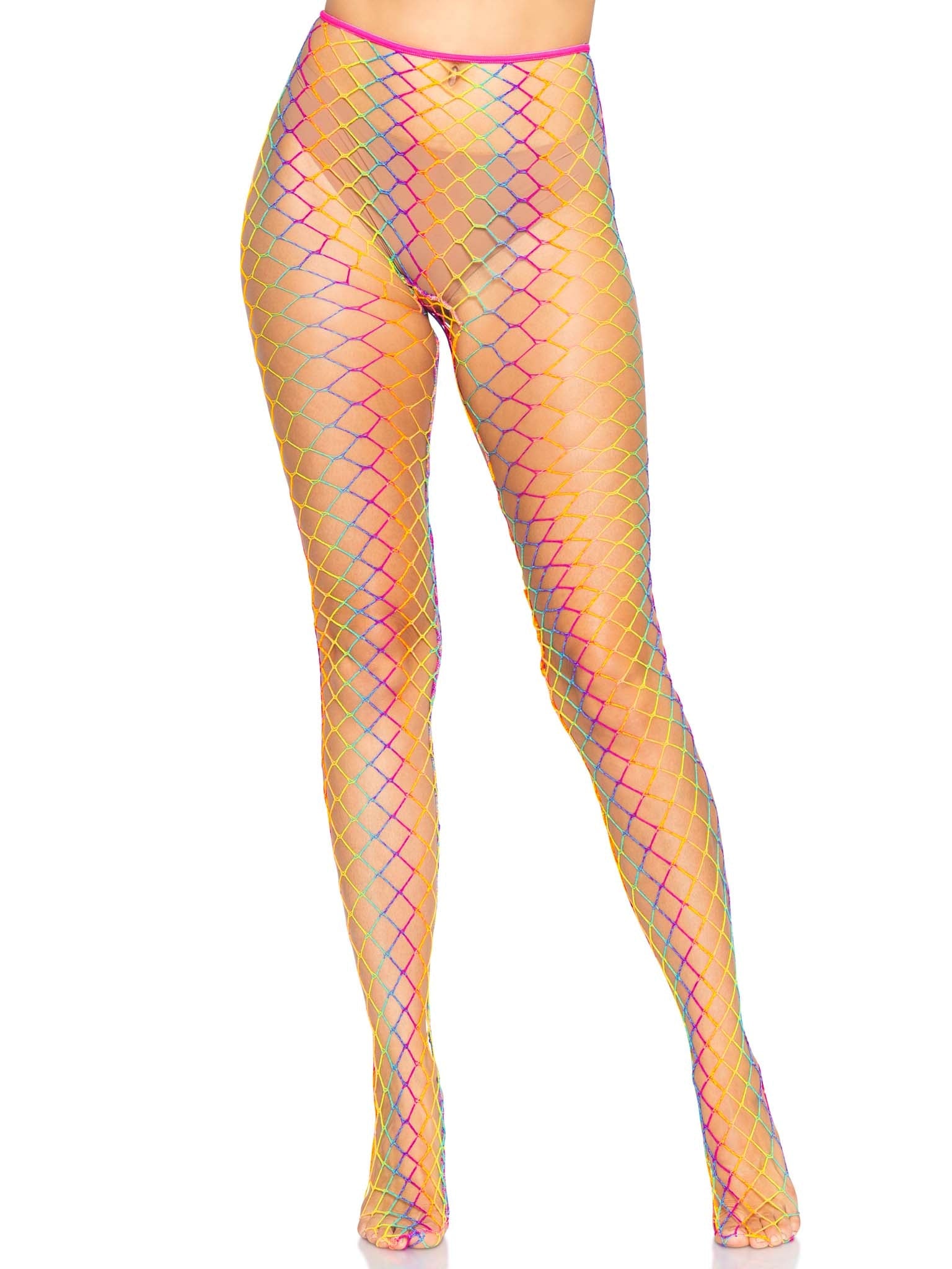 Mazie Ombre Rainbow Small Fishnet Tights