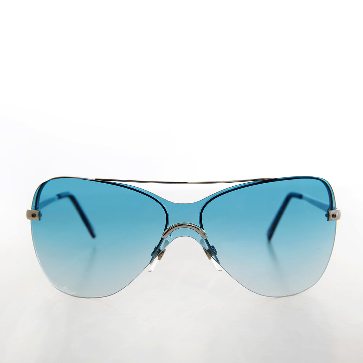 Curved Mono Lens Vintage Colorful Sunglasses