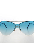 Curved Mono Lens Vintage Colorful Sunglasses
