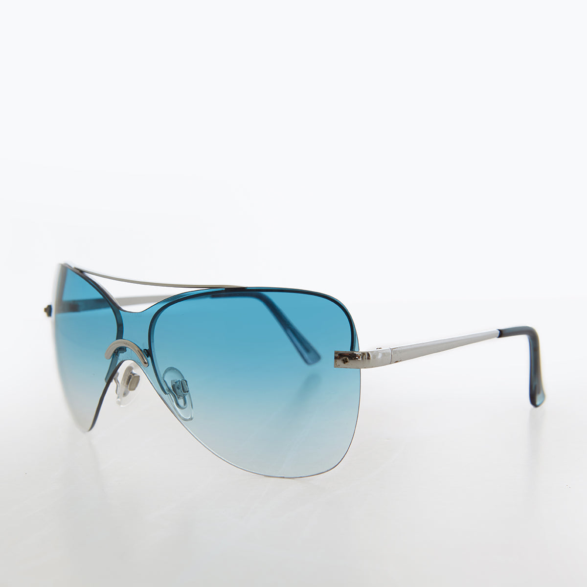 Curved Mono Lens Vintage Colorful Sunglasses