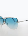 Curved Mono Lens Vintage Colorful Sunglasses