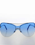 Curved Mono Lens Vintage Colorful Sunglasses