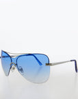 Curved Mono Lens Vintage Colorful Sunglasses