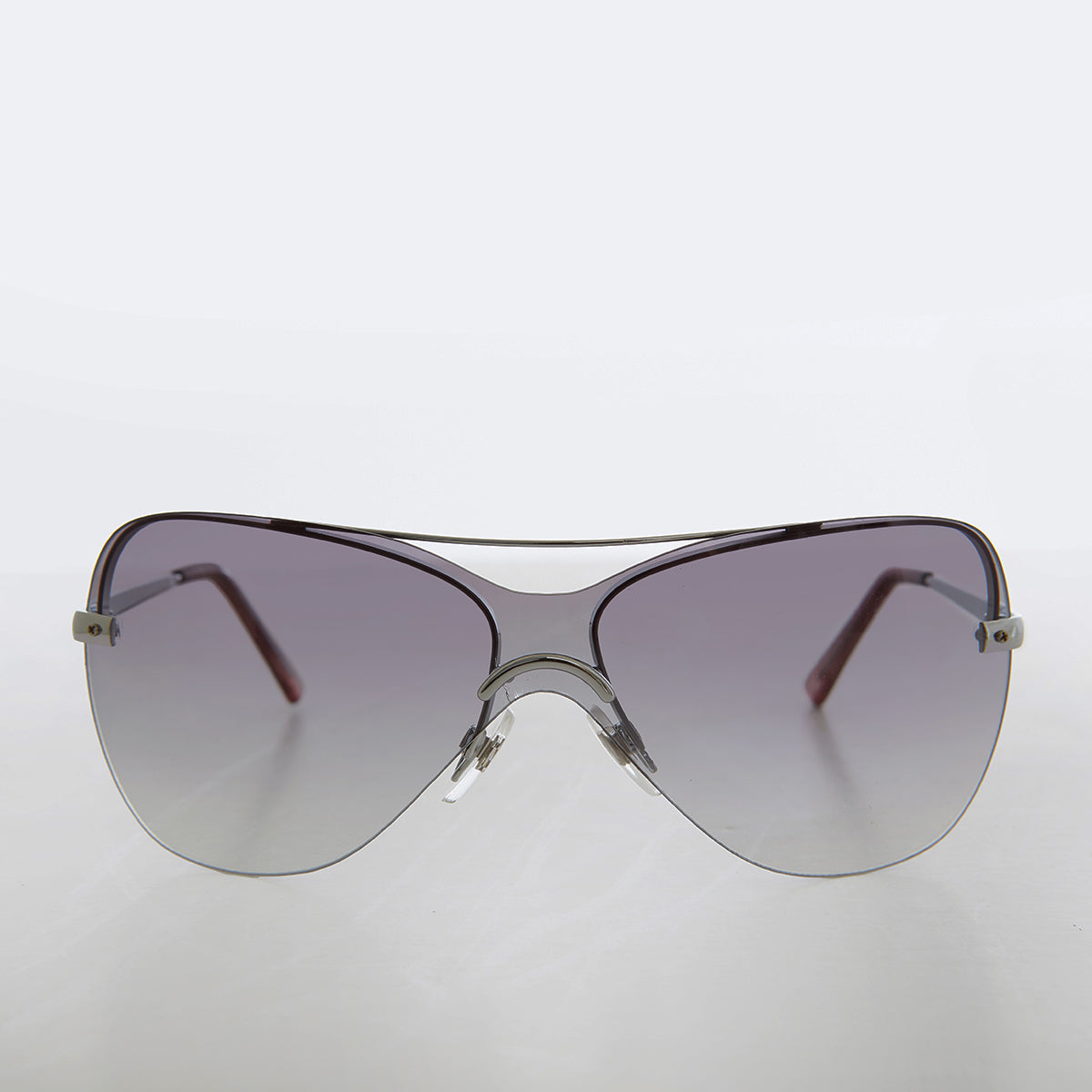 Curved Mono Lens Vintage Colorful Sunglasses