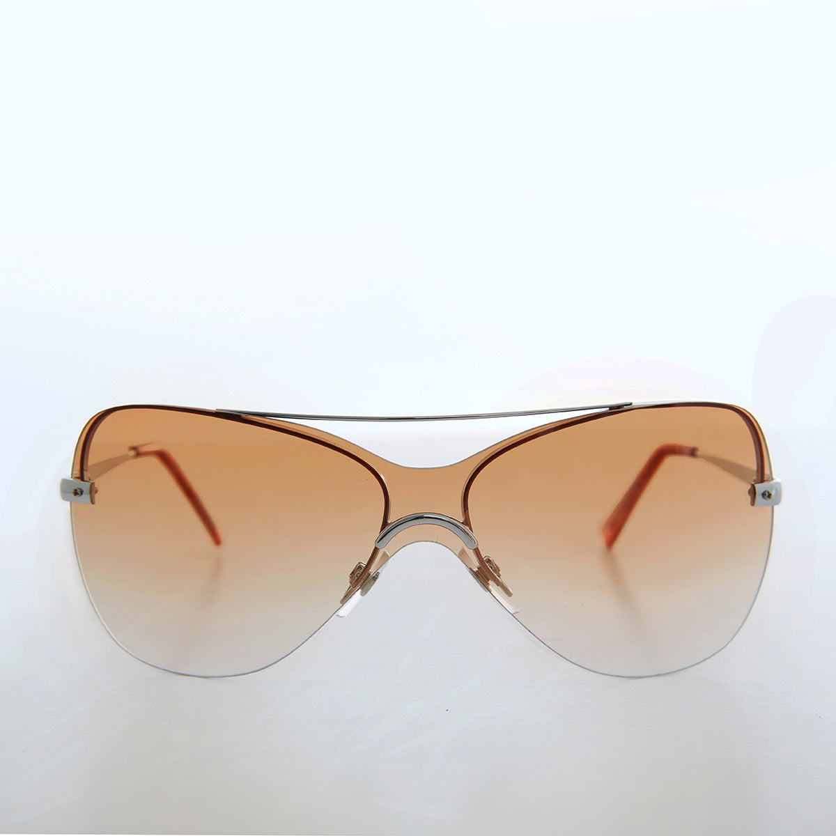 Curved Mono Lens Vintage Colorful Sunglasses