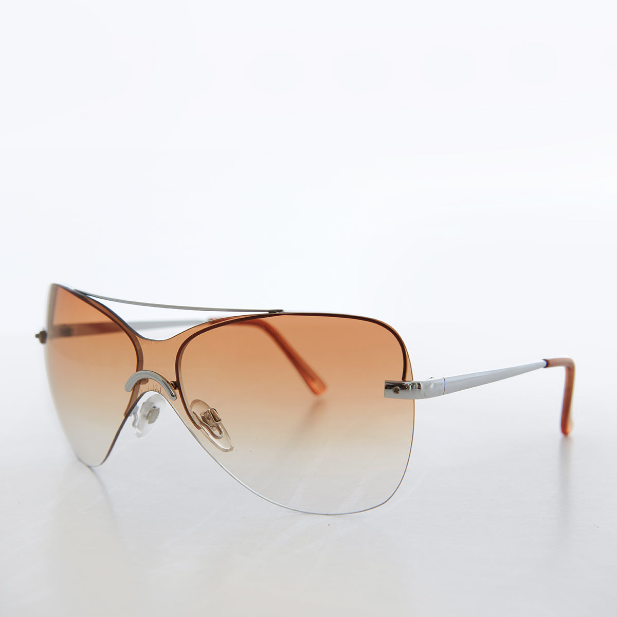 Curved Mono Lens Vintage Colorful Sunglasses