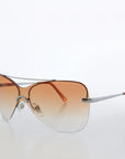 Curved Mono Lens Vintage Colorful Sunglasses