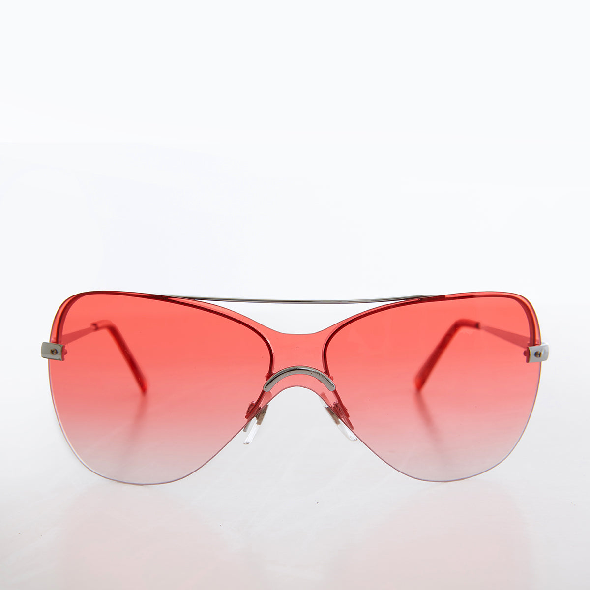 Curved Mono Lens Vintage Colorful Sunglasses