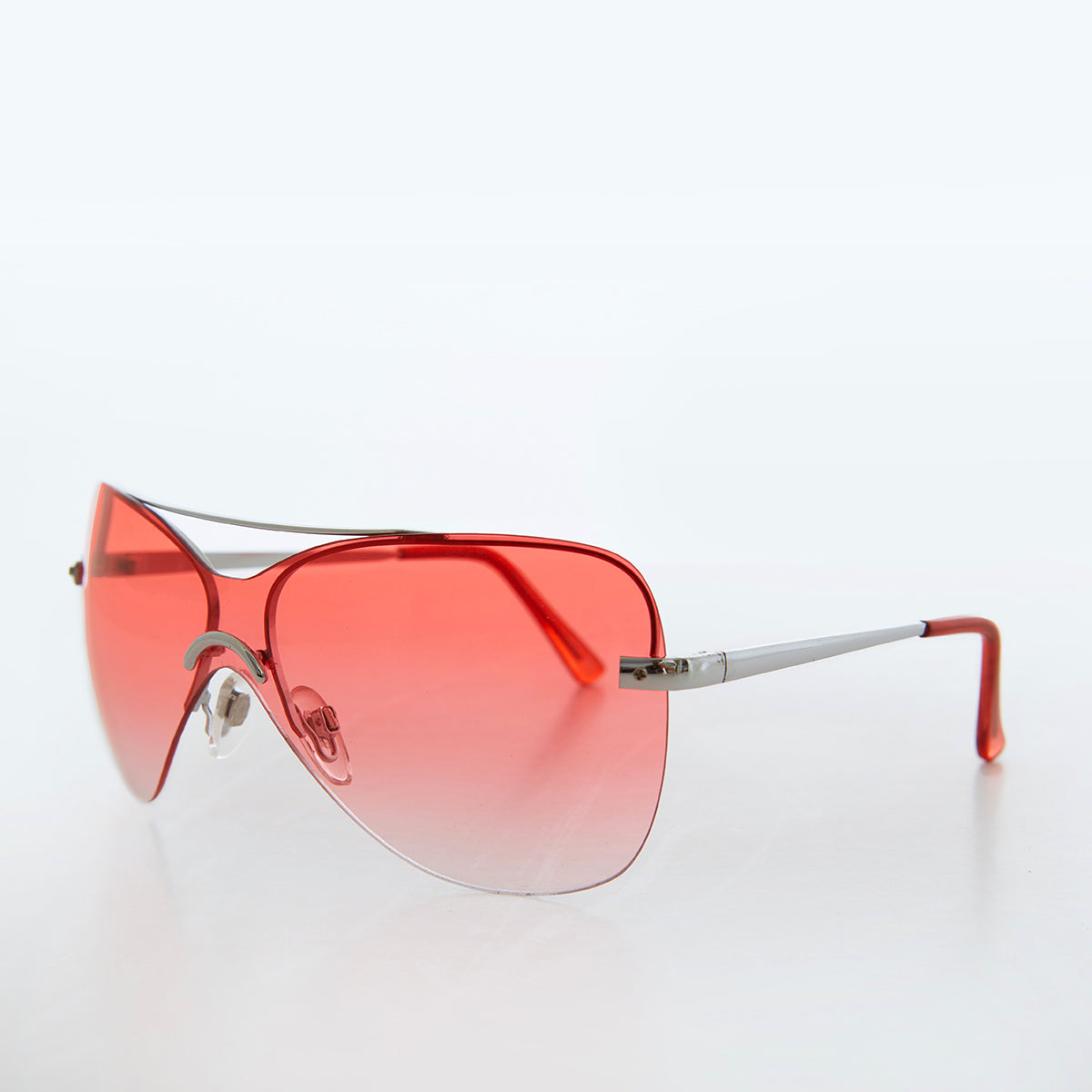Curved Mono Lens Vintage Colorful Sunglasses