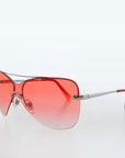 Curved Mono Lens Vintage Colorful Sunglasses
