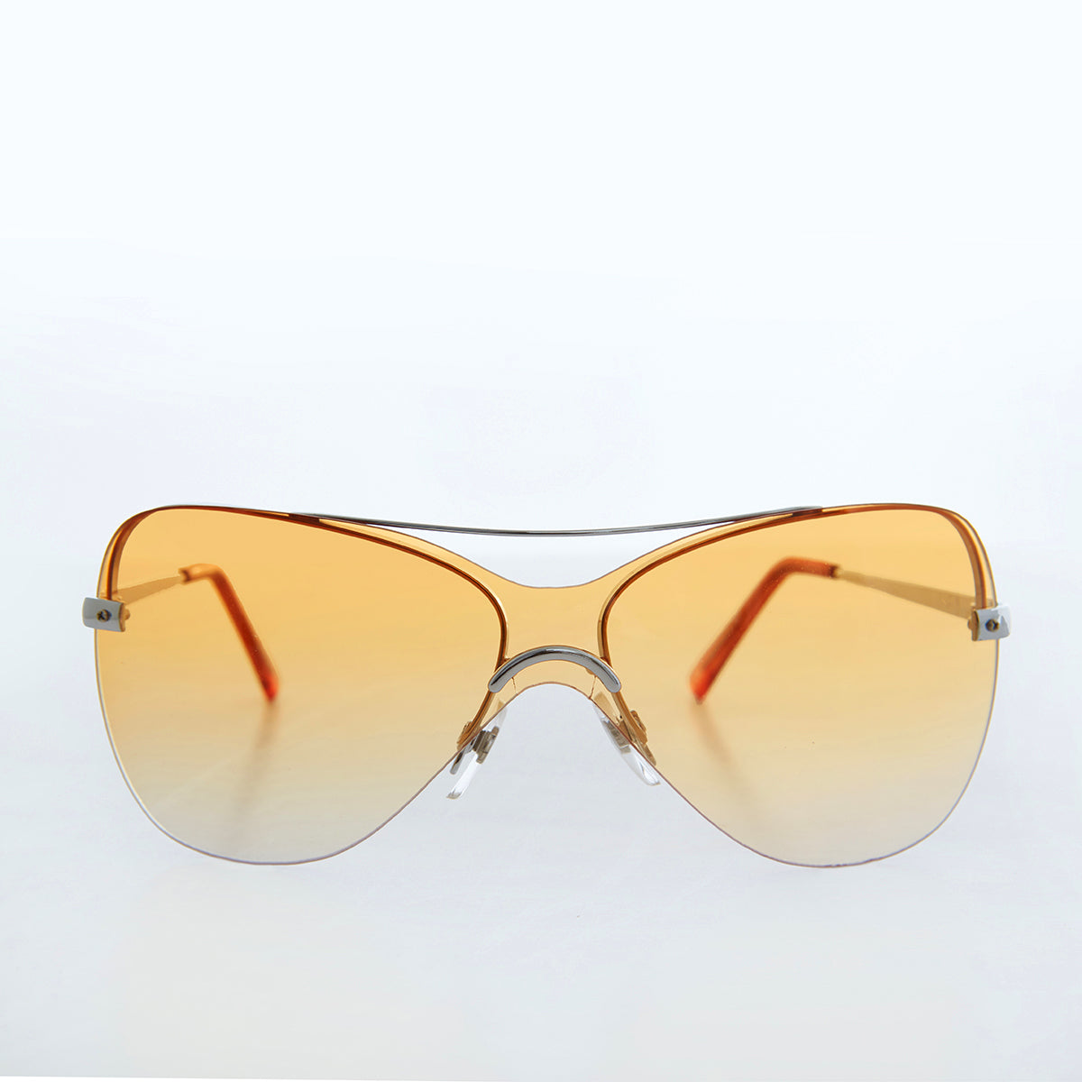 Curved Mono Lens Vintage Colorful Sunglasses