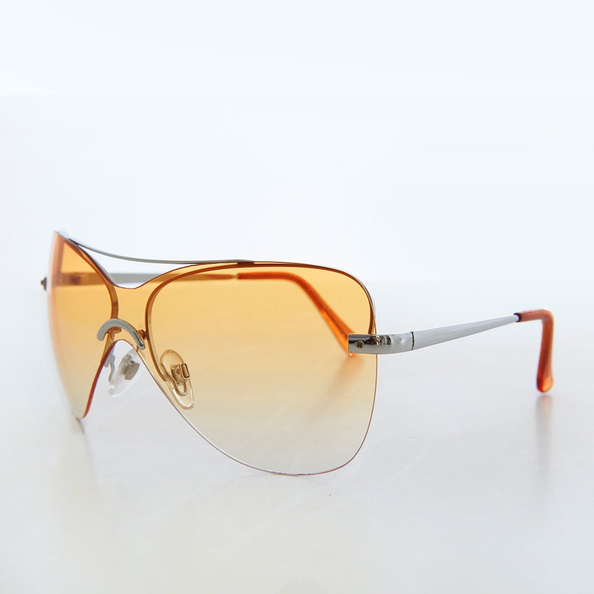 Curved Mono Lens Vintage Colorful Sunglasses