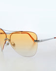 Curved Mono Lens Vintage Colorful Sunglasses
