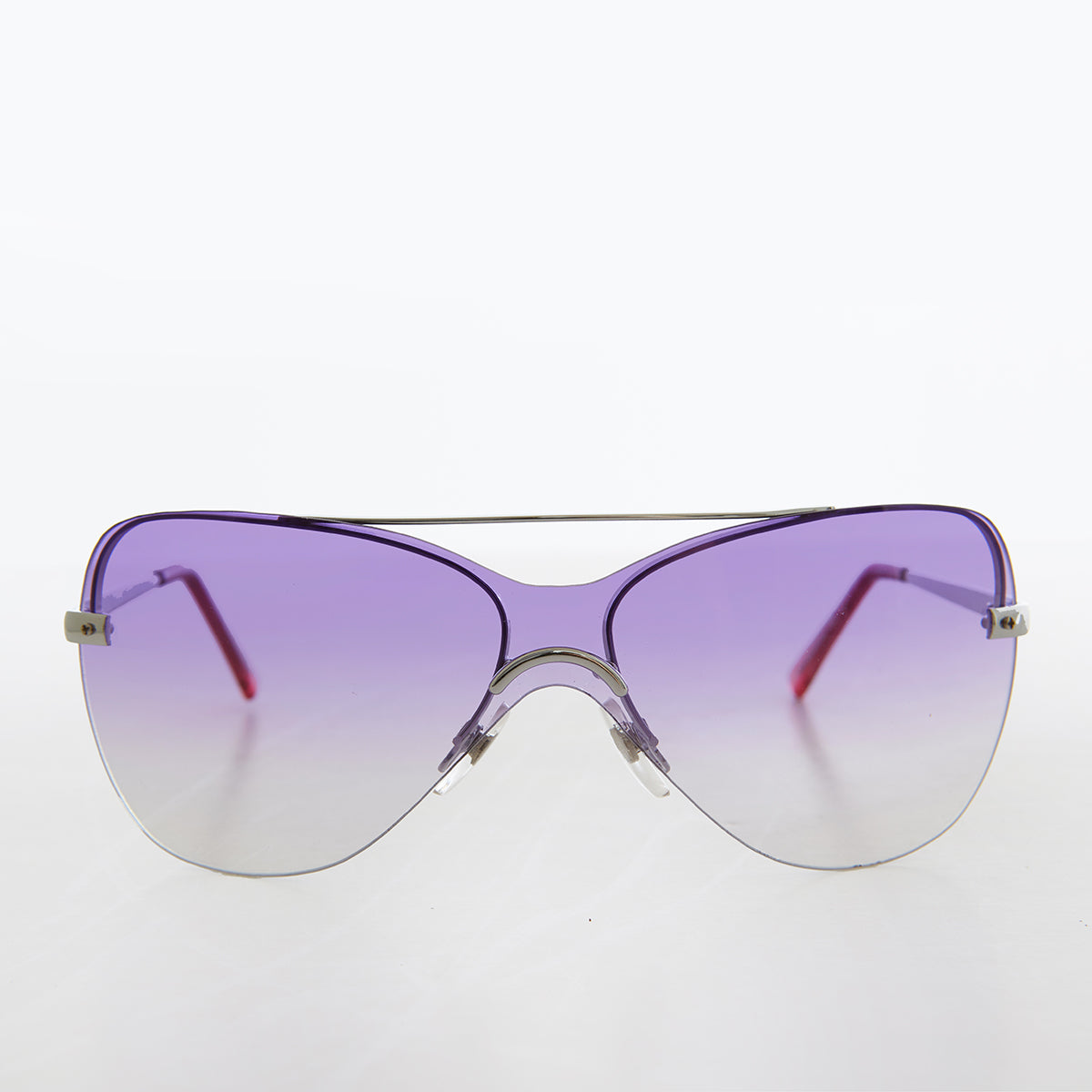 Curved Mono Lens Vintage Colorful Sunglasses