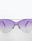 Curved Mono Lens Vintage Colorful Sunglasses