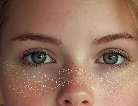 Gold Glitter Faux Freckles Waterproof Sticker