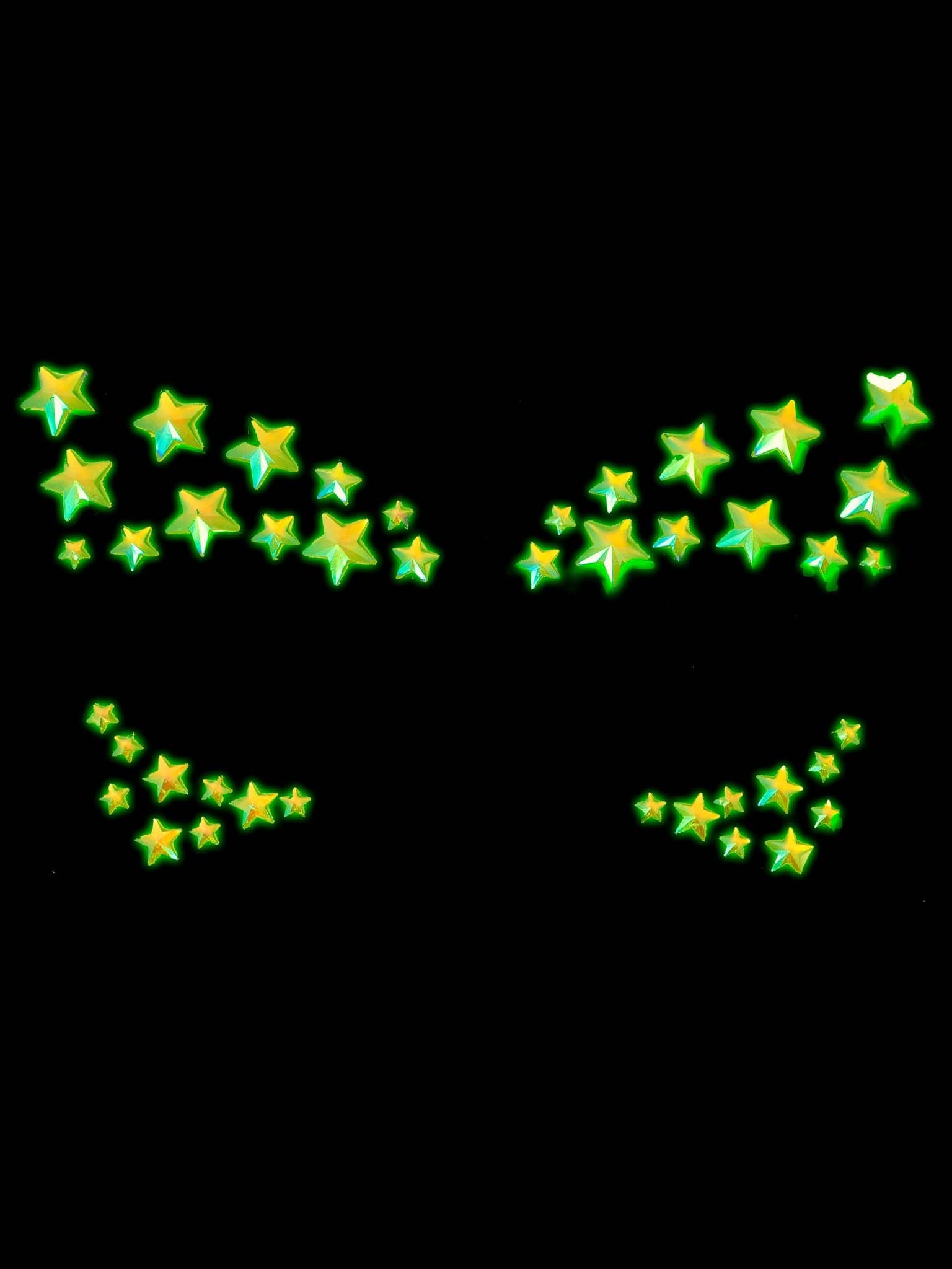 Celeste Glow in the Dark Face Star Jewels Sticker