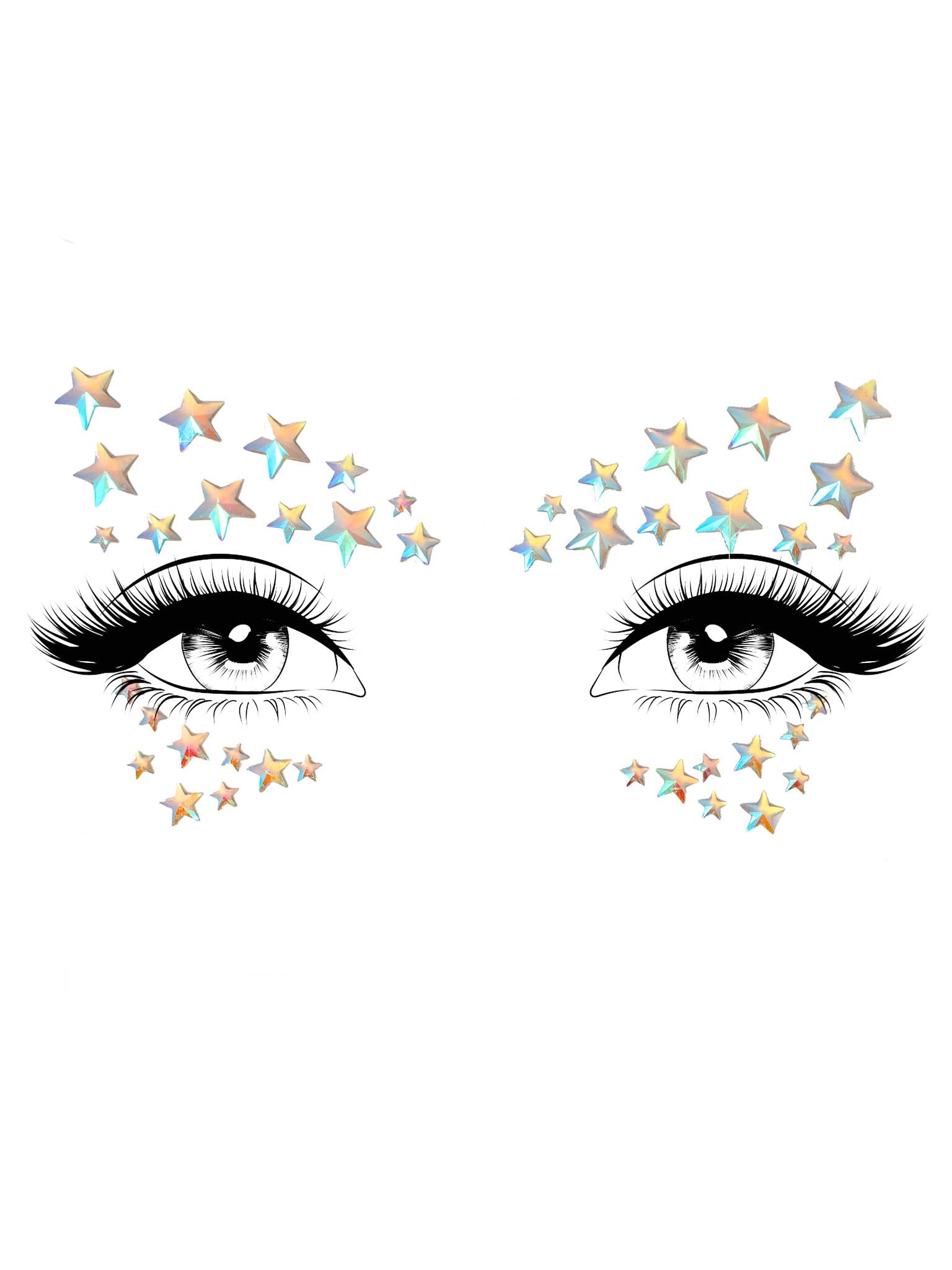 Celeste Glow in the Dark Face Star Jewels Sticker