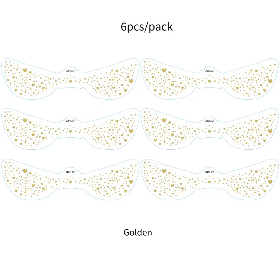 Gold Glitter Faux Freckles Waterproof Sticker