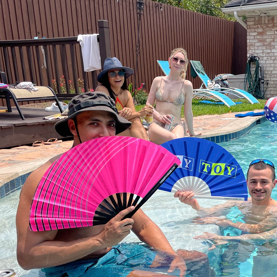 UV Reactive Wave Folding Hand Fan