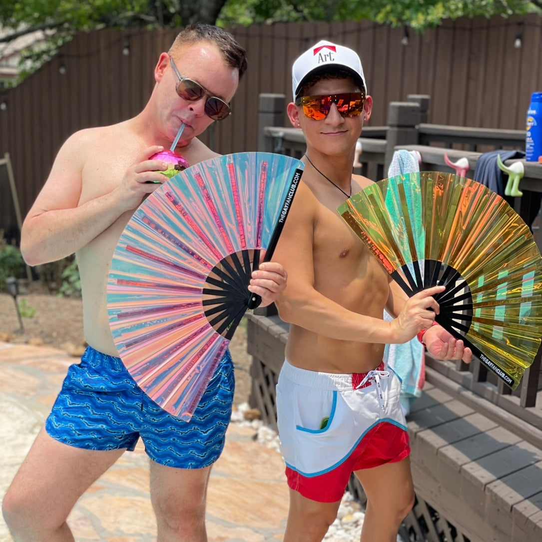 Iridescence Folding Hand Fan