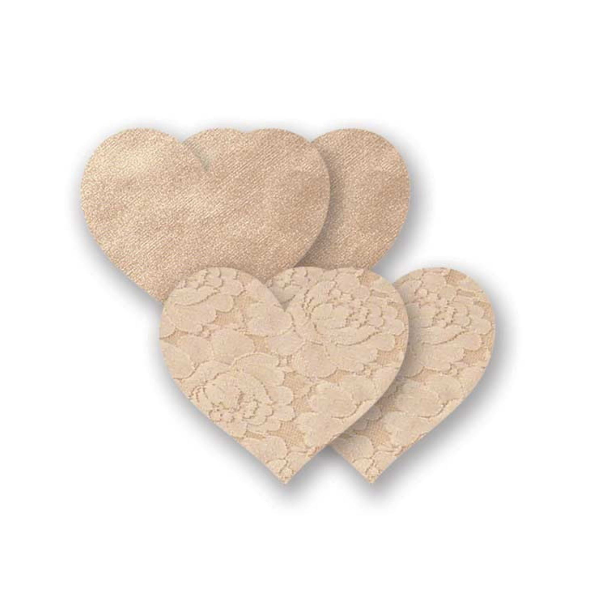 Nippies - Nipple Covers - Heart Shaped - Nude