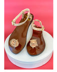 Rose Strappy Leather Sandals