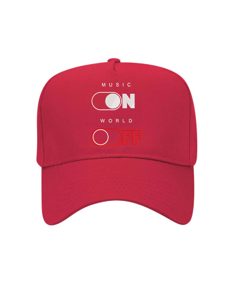 Music On World Off Baseball Cap