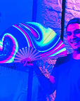 UV Reactive Lava Lamp Folding Hand Fan