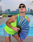 Iridescence Folding Hand Fan