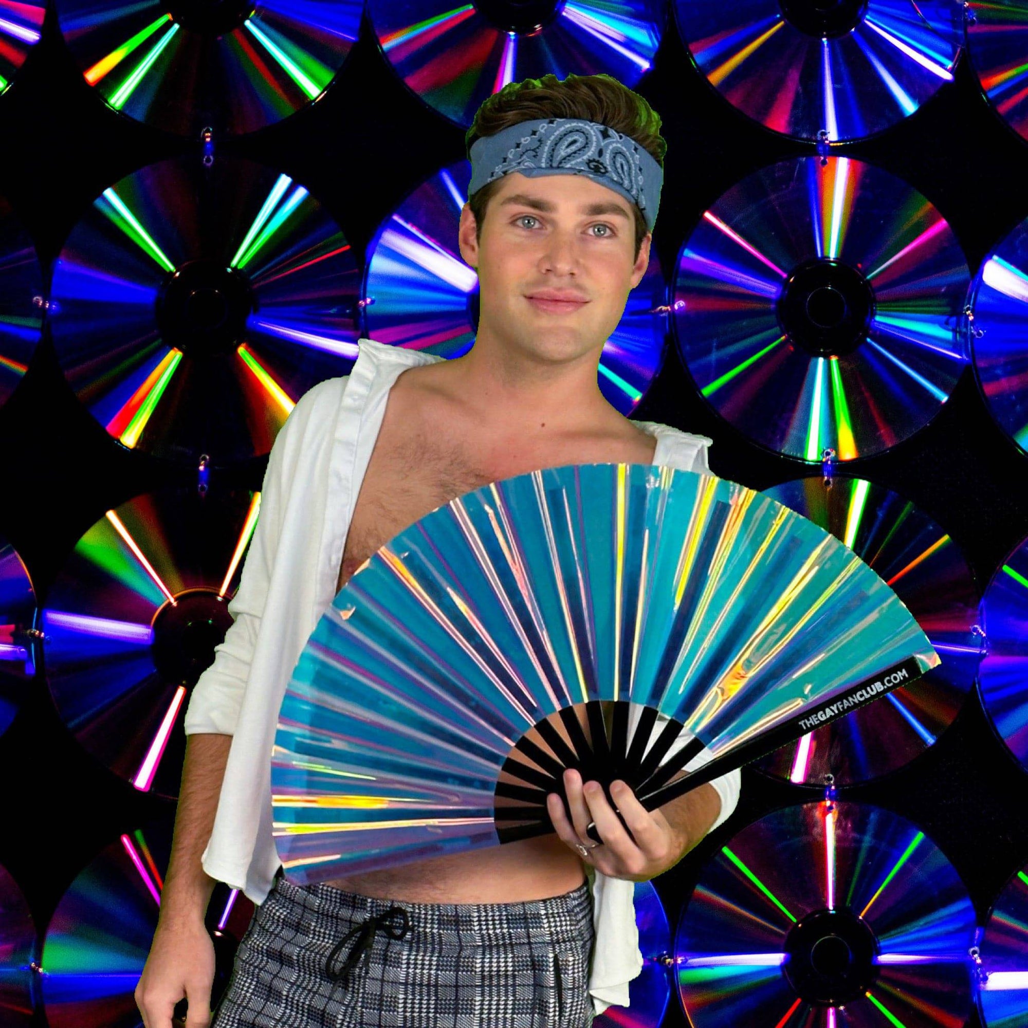 Iridescence Folding Hand Fan