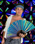 Iridescence Folding Hand Fan