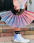 Iridescence Folding Hand Fan