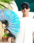 Iridescence Folding Hand Fan