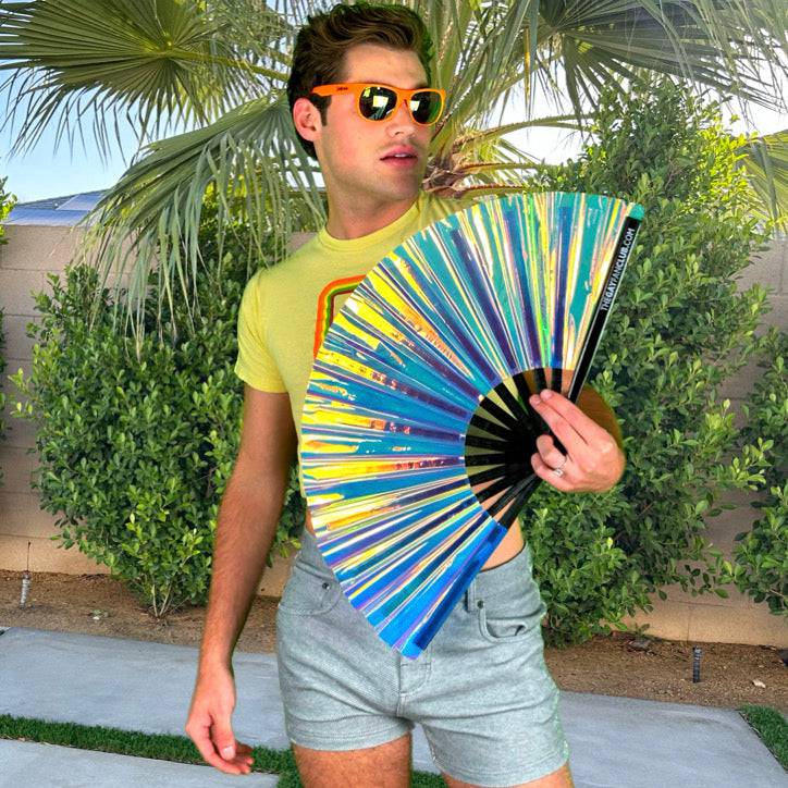 Disco Ball Folding Hand Fan