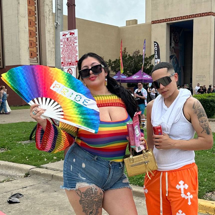Pride Rainbow Folding Hand Fan