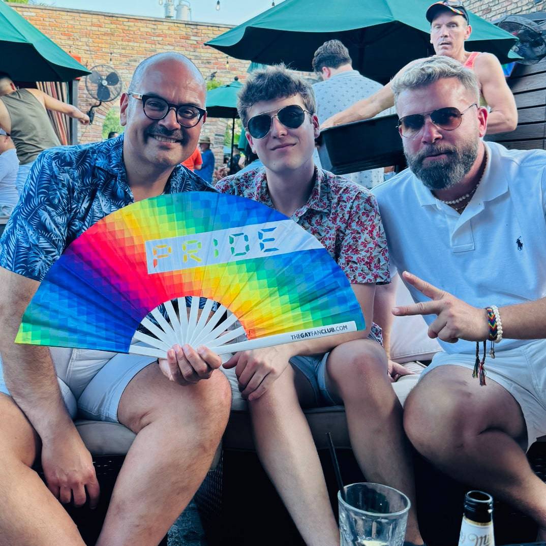 Pride Rainbow Folding Hand Fan