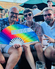 Pride Rainbow Folding Hand Fan