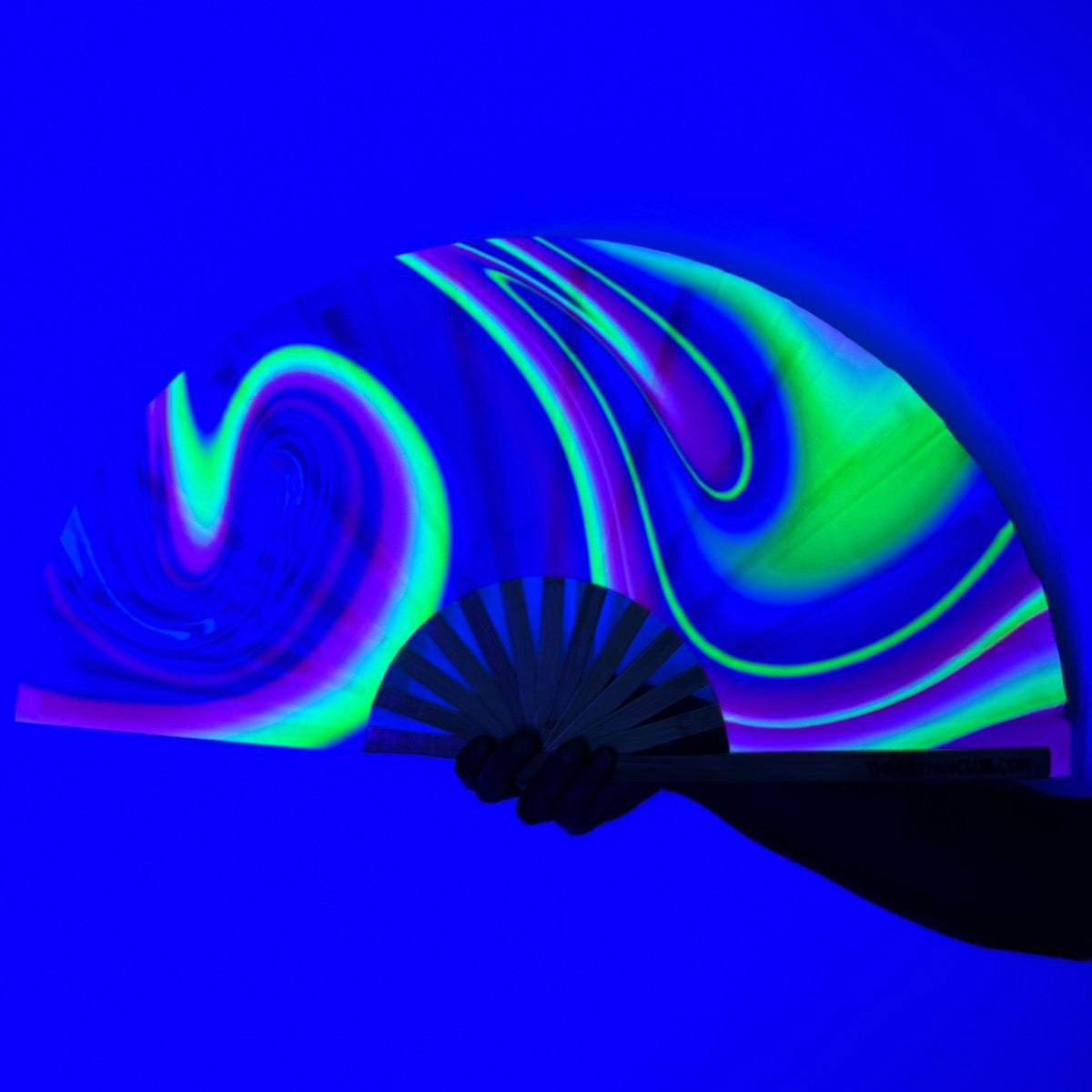 UV Reactive Lava Lamp Folding Hand Fan