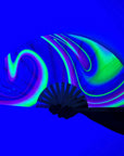 UV Reactive Lava Lamp Folding Hand Fan