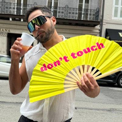 Don't Touch Folding Hand Fan