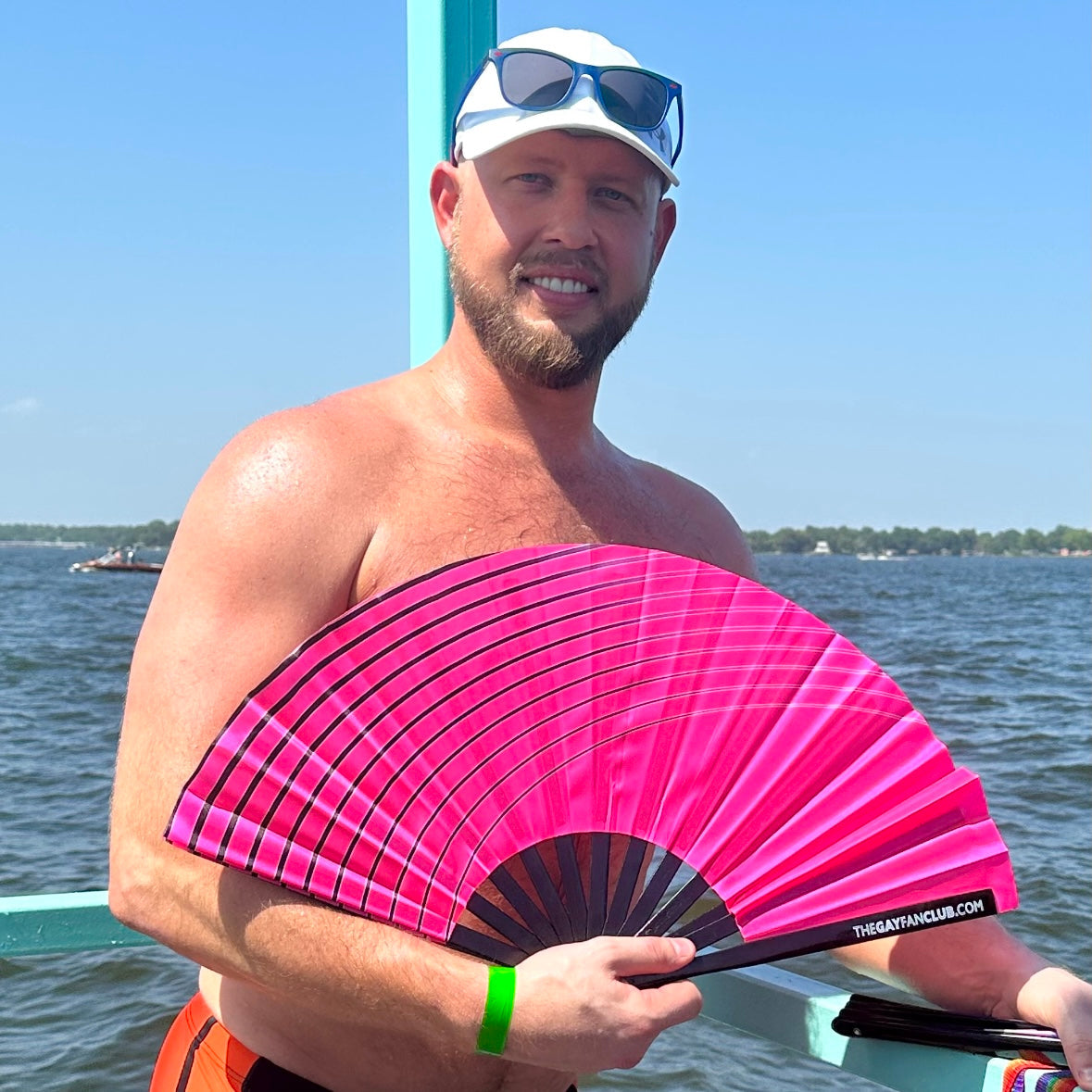 UV Reactive Wave Folding Hand Fan